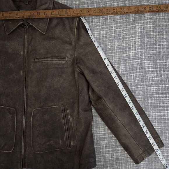 RARE LL BEAN Leather Aviator Jacket Women’s MP Brown Removable Sherpa Collar - Picture 5 of 16